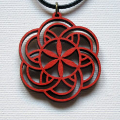 Medalion Mandala Floarea Vietii rosu